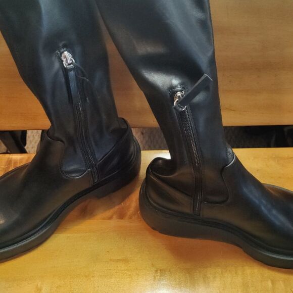 Zara chunky sole thigh high black boots size 35 - Picture 5 of 8